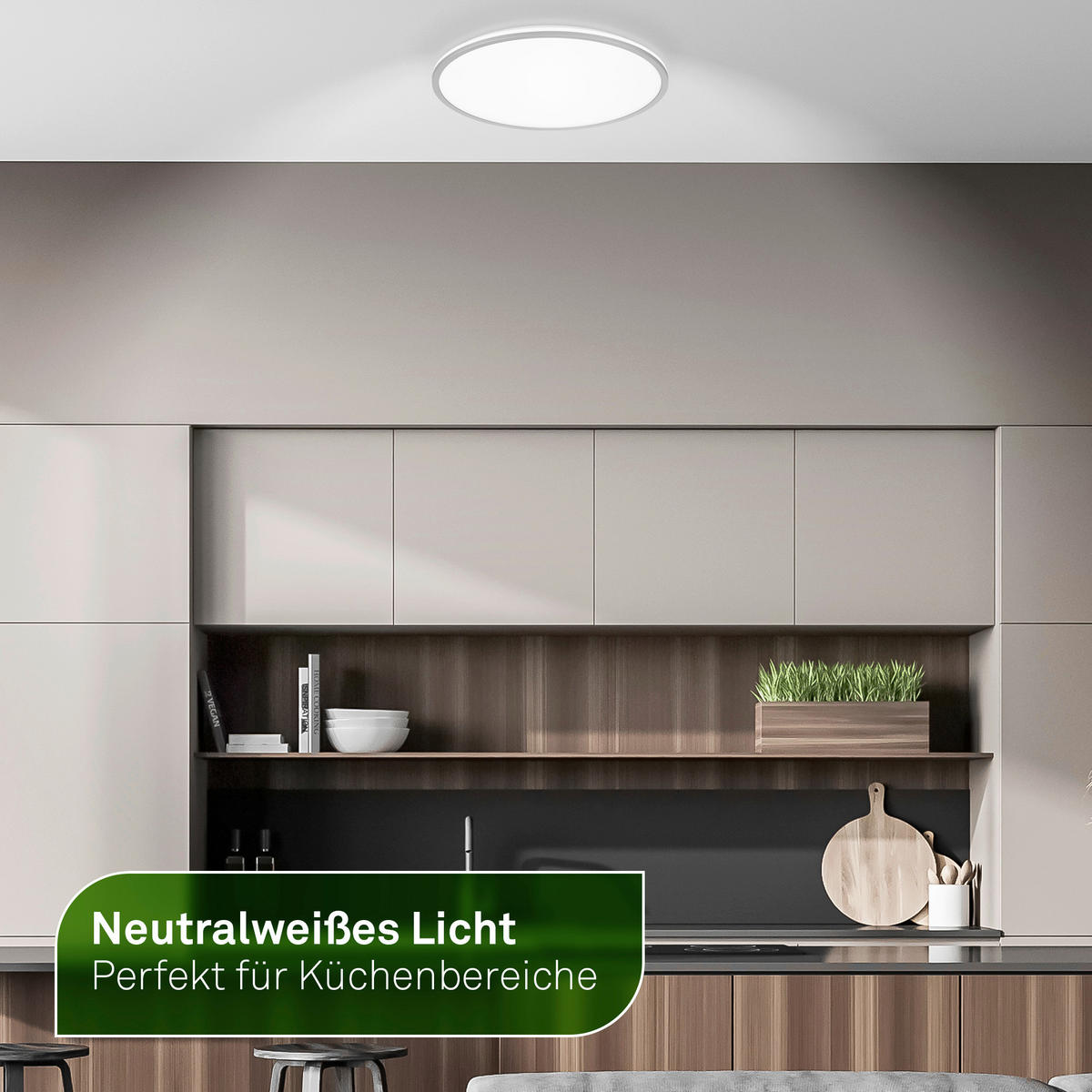 DECKENLEUCHTE Pulap A 33/6 cm   - Chromfarben, Basics, Kunststoff (33/6cm) - Briloner