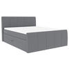BOXSPRINGBETT 180/200 cm  Grau  - Schwarz/Grau, Konventionell, Kunststoff/Textil (180/200cm) - Carryhome