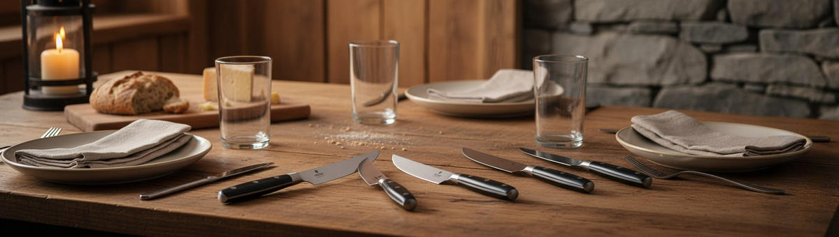 STEAKMESSERSET - Edelstahlfarben/Schwarz, Basics, Kunststoff/Metall (28/18/3cm) - Heidi Cheese Line