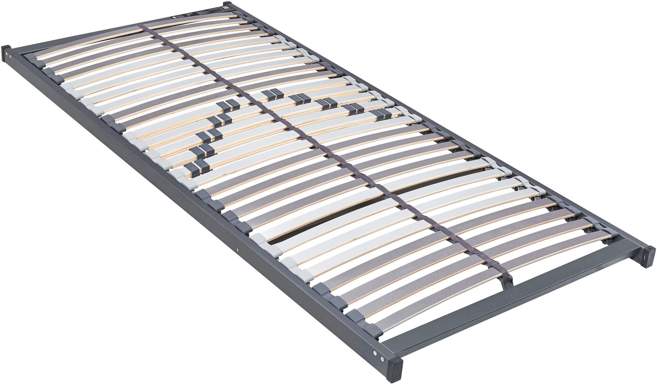 LATTENROST 90/200 cm, Birke, Buche  - Anthrazit/Silberfarben, Basics, Holz/Metall (90/200cm) - Musterring