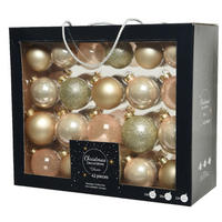 CHRISTBAUMKUGEL-SET 42-teilig  - Perlmutt, Basics, Glas (7,00/7,00/7,00cm)