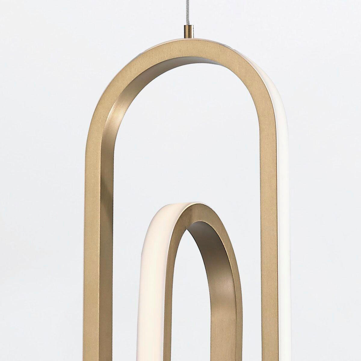 LED-HÄNGELEUCHTE 21/63,5/63,5 cm    - Goldfarben, Design, Kunststoff/Metall (21/63,5/63,5cm) - Elstead Lighting