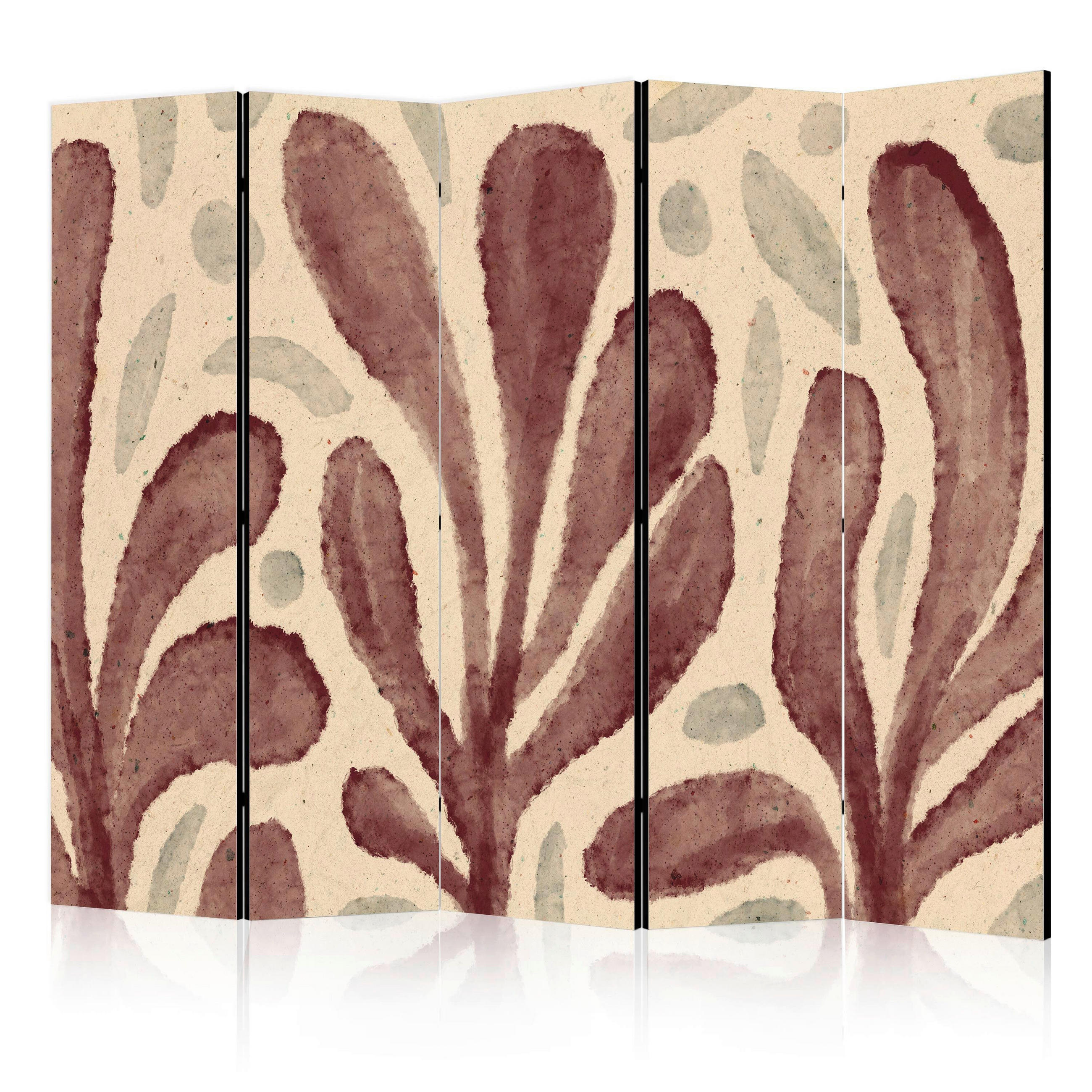 SKÄRMVÄGG  i textil  brun, beige  - beige/brun, Basics, textil (225/172/3cm) - artgeist