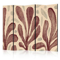 SKÄRMVÄGG  i textil  brun, beige  - beige/brun, Basics, textil (225/172/3cm) - artgeist
