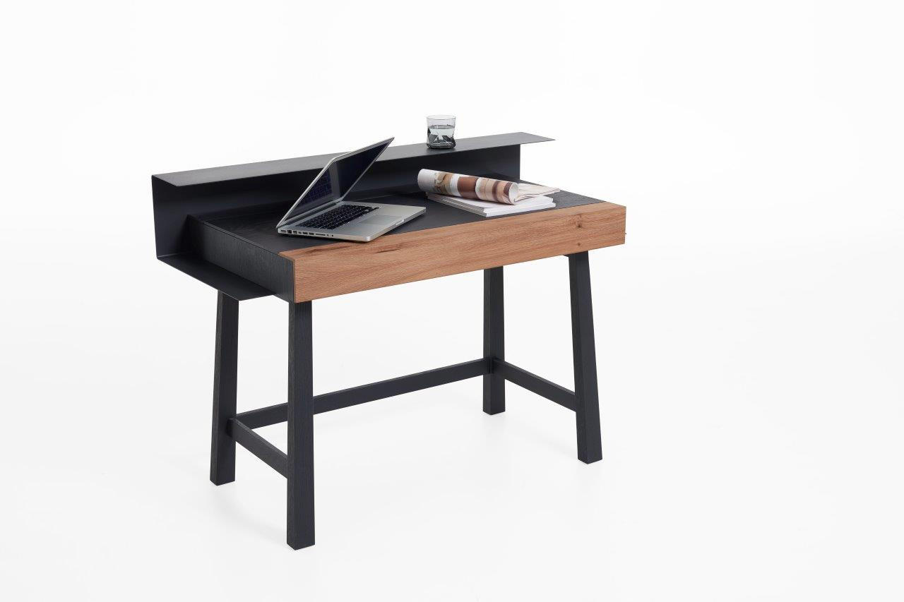 SEKRETÄR Anthrazit, Eichefarben  120/87/60 cm  - Eichefarben/Anthrazit, KONVENTIONELL, Holz/Metall (120/87/60cm) - Schöner Wohnen