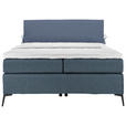 BOXSPRINGBETT 120/200 cm  in Blau, Dunkelblau  - Blau/Schwarz, Design, Textil/Metall (120/200cm) - Hom`in