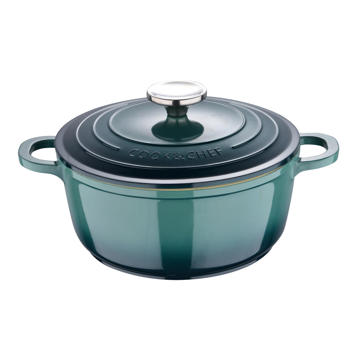 KOCHTOPF 2.2 L  - Grün, Basics, Metall (20cm)