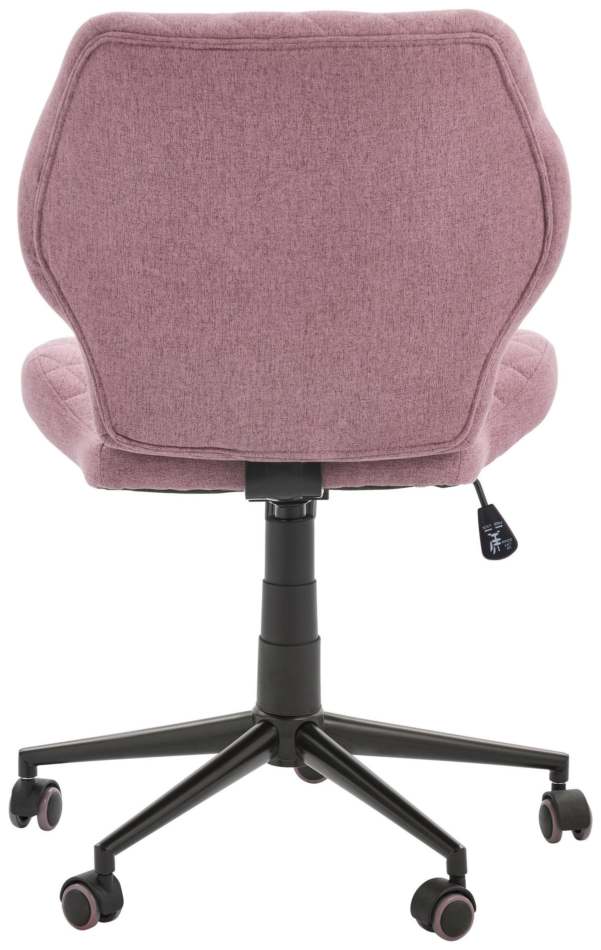 SCAUN ROTATIV  țesătură roz  - roz/negru, Modern, plastic/metal (51/90-98/51cm) - Carryhome