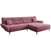 ECKSOFA in Chenille Brombeere  - Wildeiche/Brombeere, Modern, Holz/Textil (290/166cm) - MID.YOU