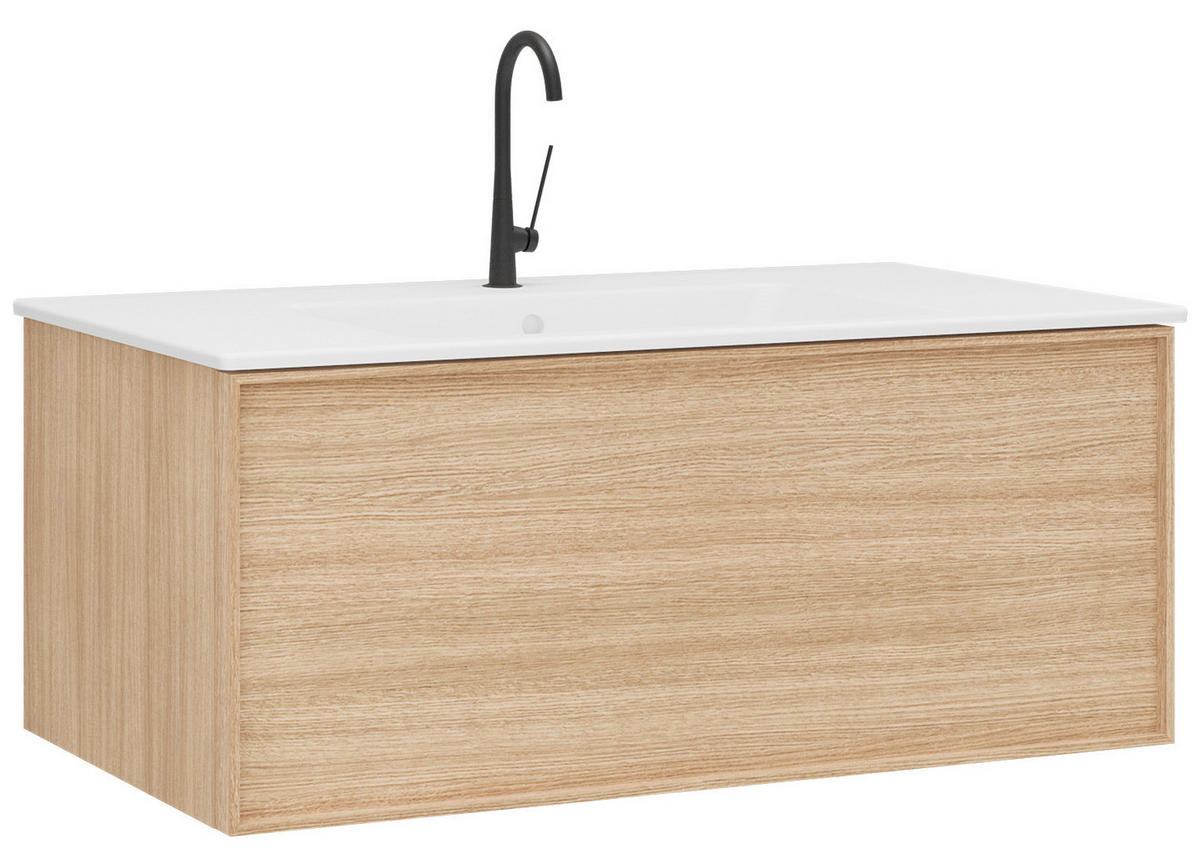 ELEMENT S UMIVAONIKOM   - Moderno, drvni materijal/keramika (100/39/46cm)