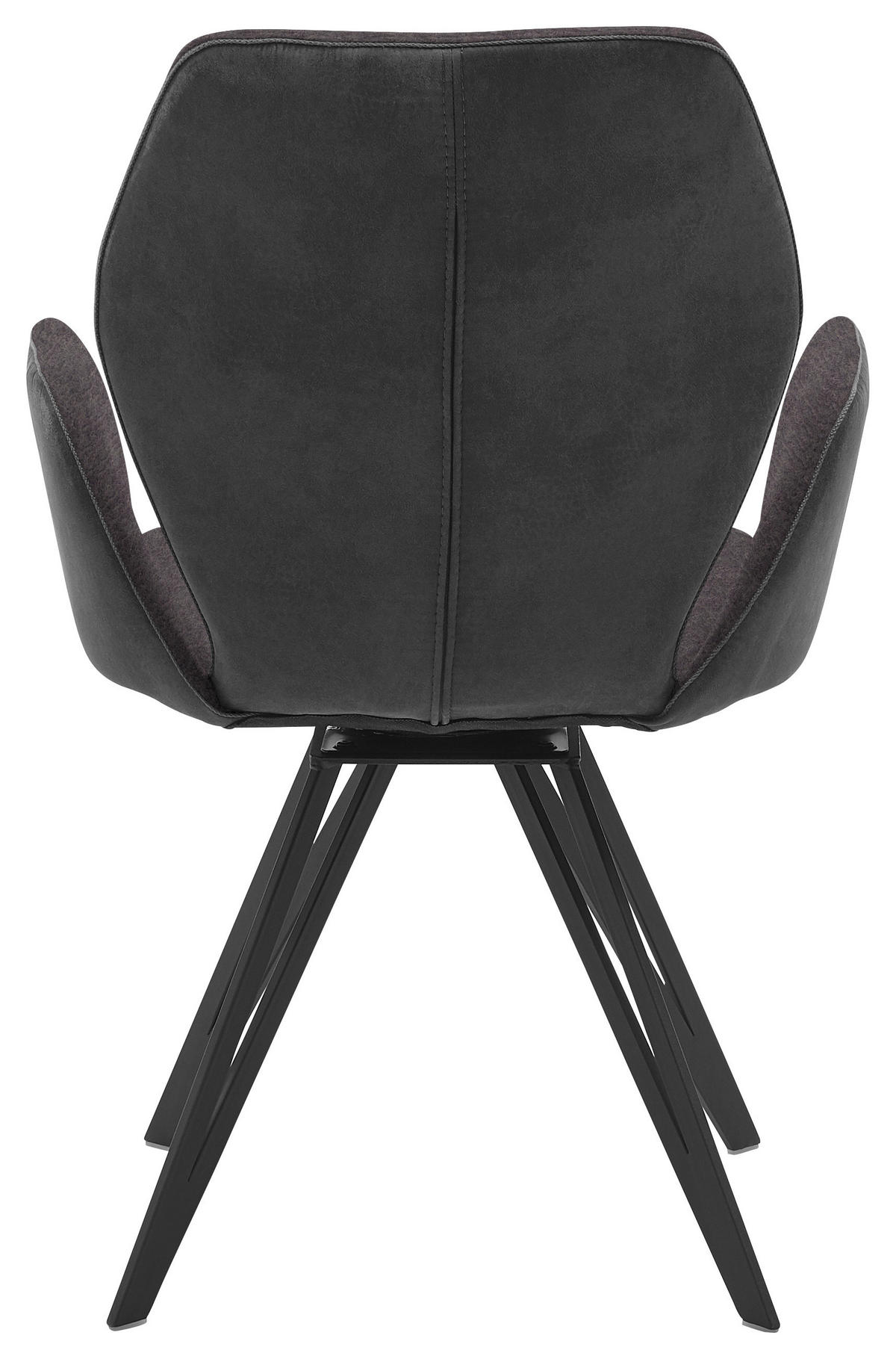 ARMLEHNSTUHL  in Webstoff, Mikrofaser  - Anthrazit/Graphitfarben, Design, Textil/Metall (62/91/59cm) - Valnatura
