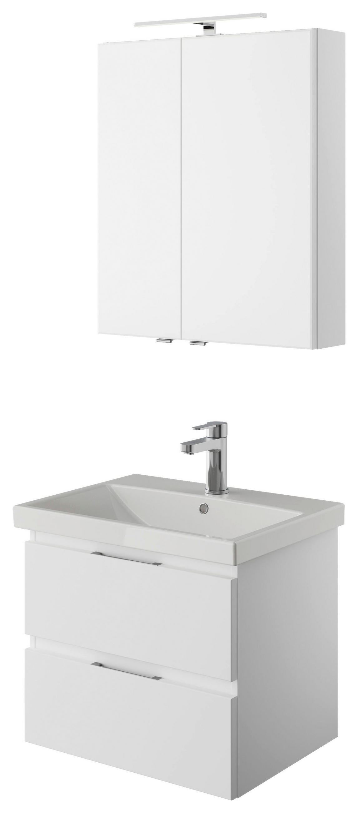 BADEZIMMER  in 60 cm  - Weiß Hochglanz/Weiß, KONVENTIONELL, Holzwerkstoff (60cm) - Pelipal