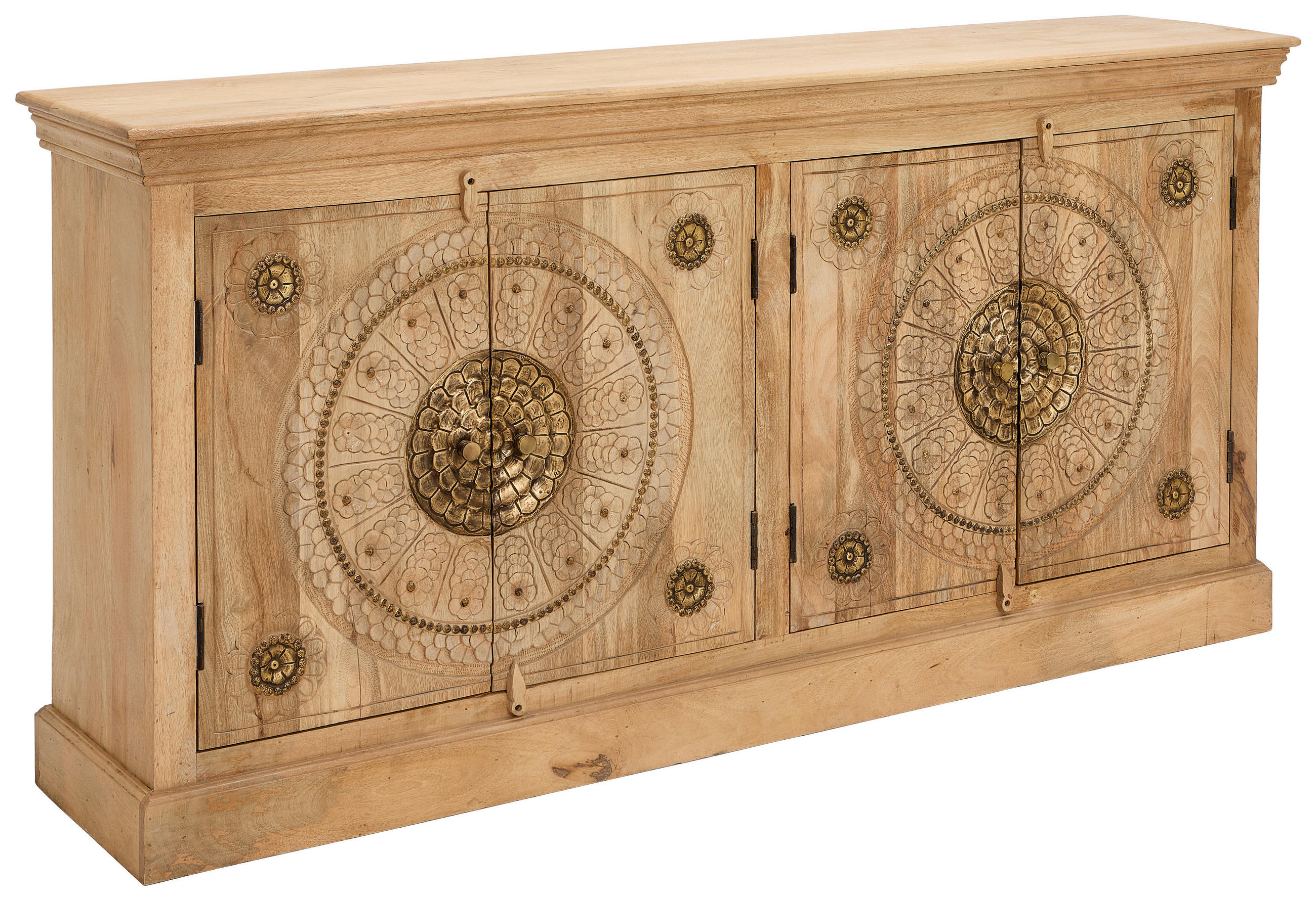 SIDEBOARD  in 178/89/40 cm  - Messingfarben/Naturfarben, LIFESTYLE, Holz/Metall (178/89/40cm) - Landscape