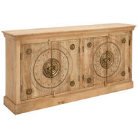 SIDEBOARD  in 178/89/40 cm  - Messingfarben/Naturfarben, LIFESTYLE, Holz/Metall (178/89/40cm) - Landscape