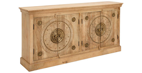 SIDEBOARD in 178/89/40 cm - Messingfarben/Naturfarben, LIFESTYLE, Holz/Metall (178/89/40cm) - Landscape