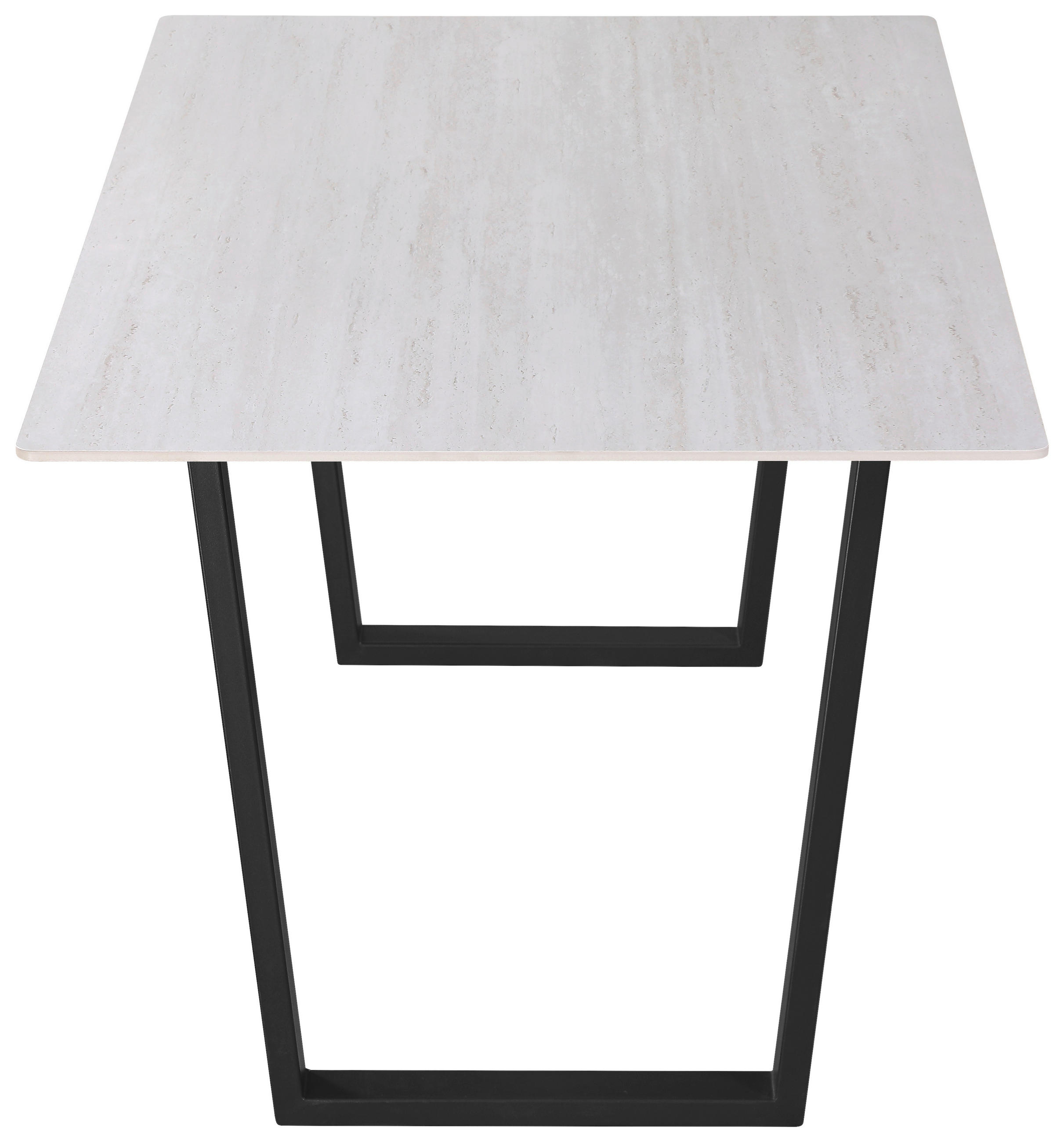 ESSTISCH in Metall, Stein   - Beige/Schwarz, KONVENTIONELL, Stein/Metall (140/76/90cm) - MID.YOU