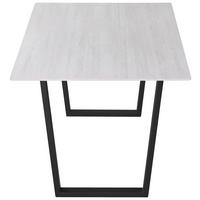 ESSTISCH rechteckig Schwarz, Beige  - Beige/Schwarz, KONVENTIONELL, Stein/Metall (140/76/90cm) - MID.YOU