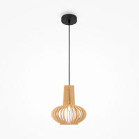PENDELLEUCHTE 25,5/41,5 cm    - Beige/Schwarz, Modern, Holz/Metall (25,5/41,5cm) - MAYTONI