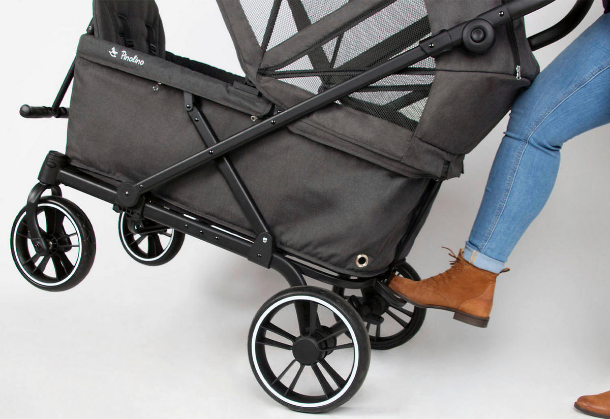 BOLLERWAGEN  CRUISER PI500   - Hellgrau, Basics, Textil/Metall (118/64/64cm) - Pinolino