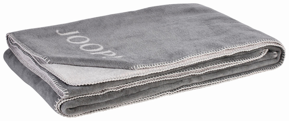 WOHNDECKE Uni Doubleface 150/200 cm  - Hellgrau/Graphitfarben, Basics, Textil (150/200cm) - Joop!