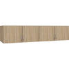 AUFSATZSCHRANK 181/39/54 cm   - Silberfarben/Sonoma Eiche, Konventionell, Holzwerkstoff/Kunststoff (181/39/54cm) - Boxxx