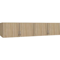 AUFSATZSCHRANK 181/39/54 cm   - Silberfarben/Sonoma Eiche, Konventionell, Holzwerkstoff/Kunststoff (181/39/54cm) - Boxxx