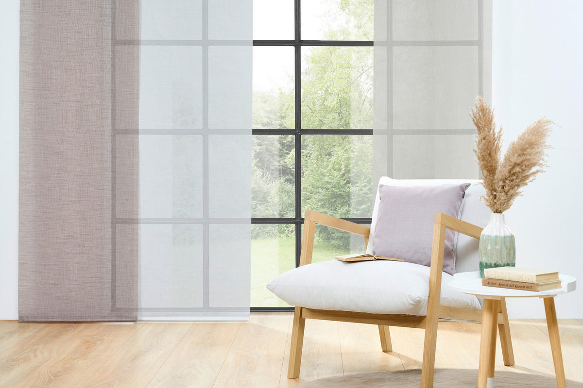 FLÄCHENVORHANG in Weiss  - Weiss, Design, Textil (60/255cm) - Novel