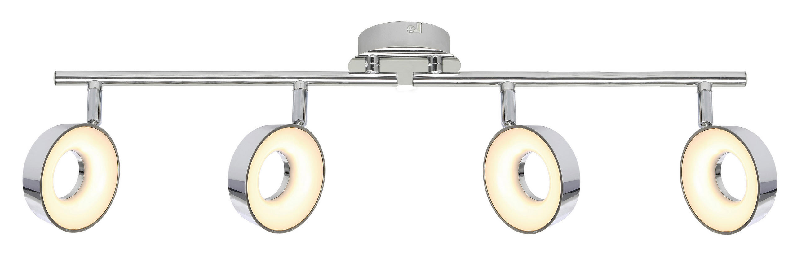 LED-DECKENLEUCHTE 71/10/19 cm   - Chromfarben, Design, Kunststoff/Metall (71/10/19cm)