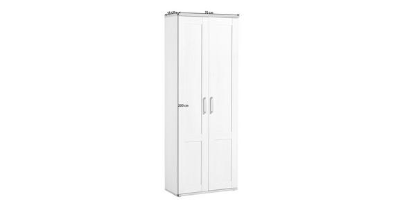 GARDEROBENSCHRANK in 76/200/38 cm - Eichefarben/Silberfarben, Design, Holzwerkstoff/Kunststoff (76/200/38cm) - Xora
