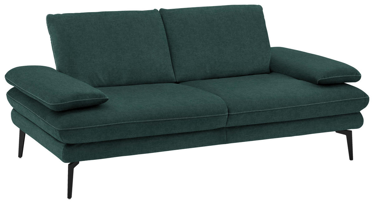 2,5-SITZER in Velours Opal  - Beige/Opal, Design, Textil/Metall (196/89/104cm) - Dieter Knoll
