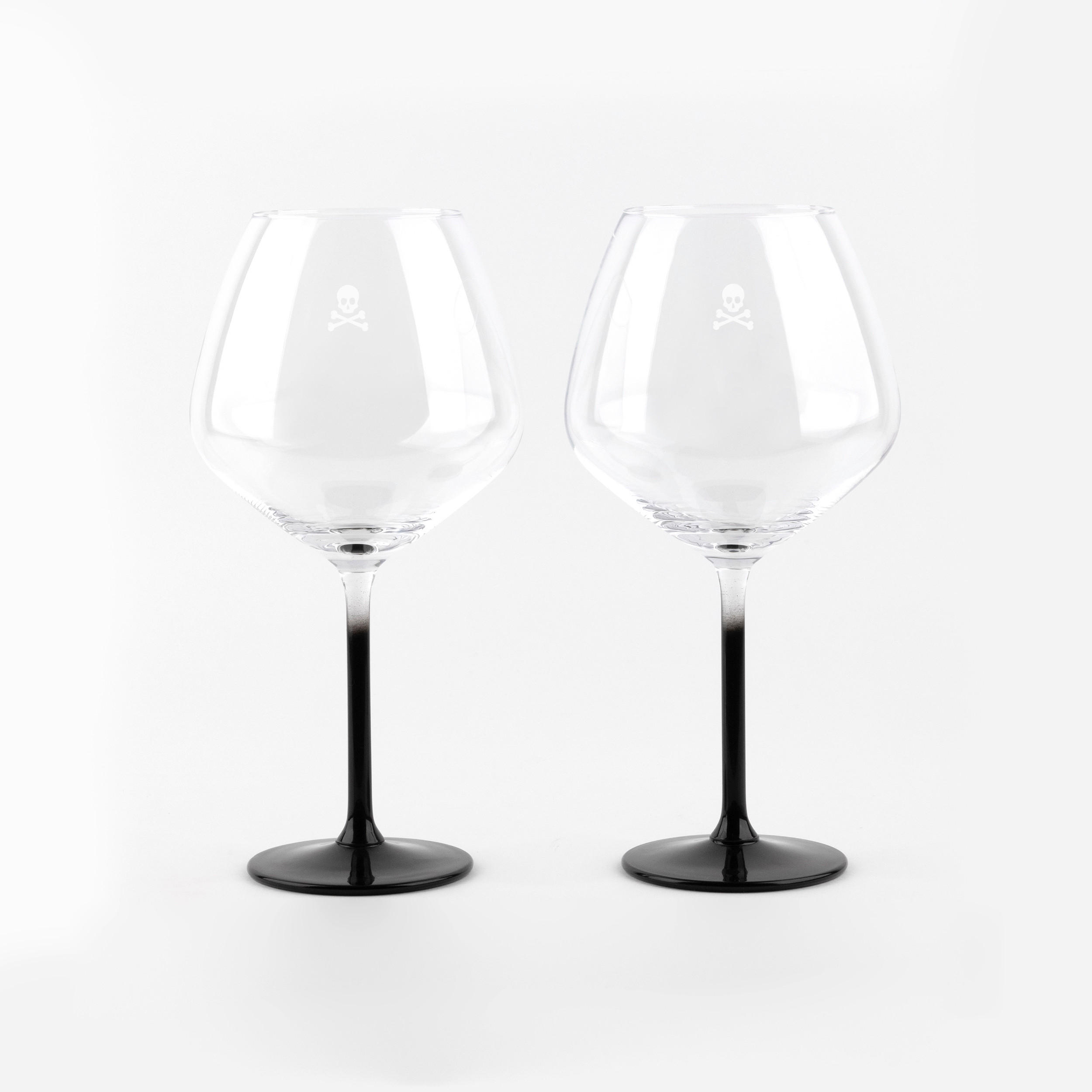 GLÄSERSET  2-teilig  - Klar/Schwarz, Basics, Glas (23.6/11.9/22.9cm)