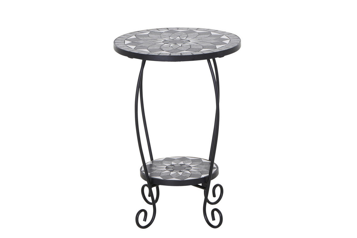 BLUMENSTÄNDER Metall, Keramik  - Schwarz, KONVENTIONELL, Keramik/Metall (41/41/59cm) - Siena Garden