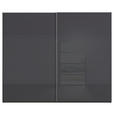 SCHWEBETÜRENSCHRANK 271/223/68 cm 2-türig Graphitfarben, Schwarz  - Alufarben/Graphitfarben, Design, Glas/Holzwerkstoff (271/223/68cm) - Xora