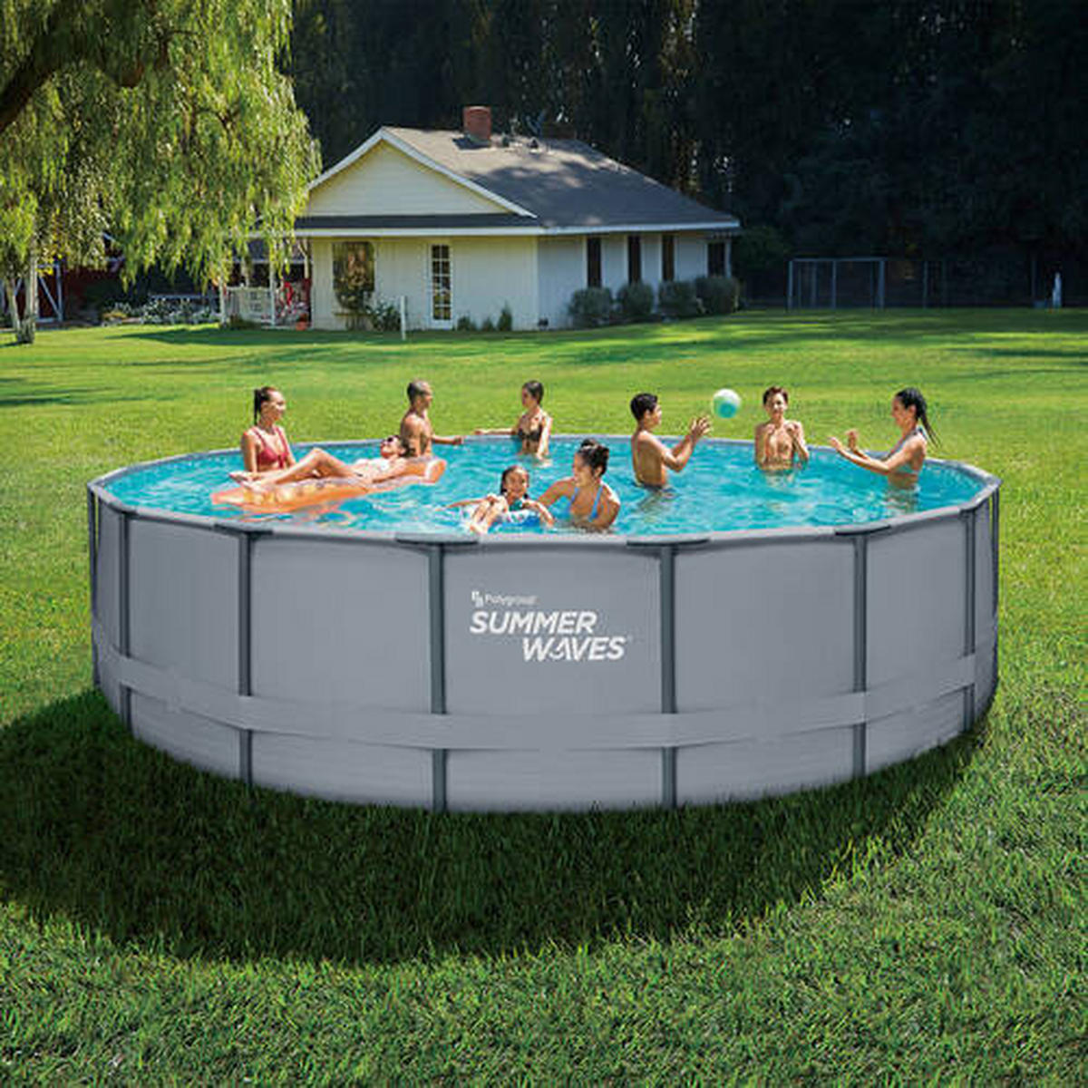 POOL PGP4001852B-AN 549/132 cm  - Anthrazit, KONVENTIONELL, Kunststoff (549/132cm) - Ambia Garden