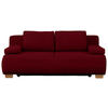 BOXSPRINGSOFA in Webstoff Dunkelrot  - Naturfarben/Dunkelrot, Modern, Holz/Textil (205/93/108cm) - Venda