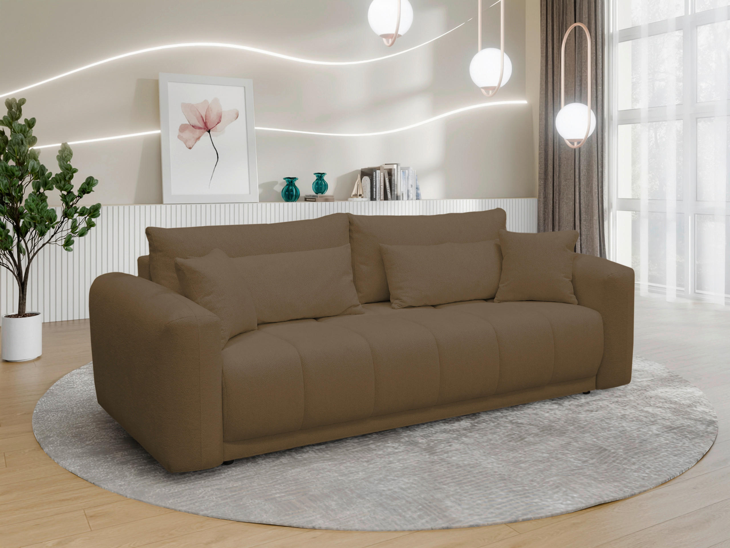 Schlafsofa Supra, Braun B: 245 cm