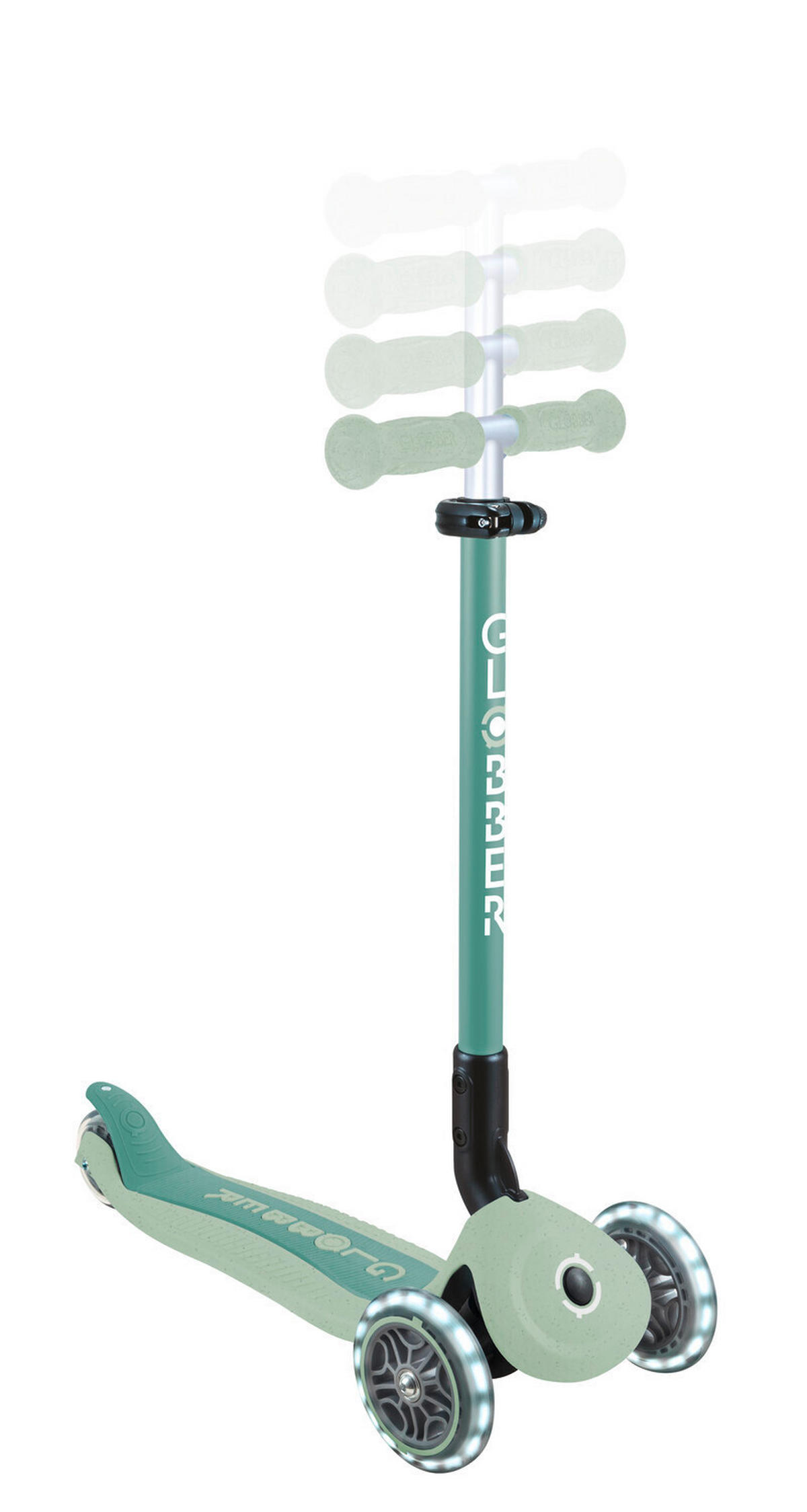 LAUFRAD GO-UP ACTIVE LIGHTS ECO 3IN1  - Pastellgrün/Grün, LIFESTYLE, Kunststoff/Metall (67/28/95,5cm) - GLOBBER
