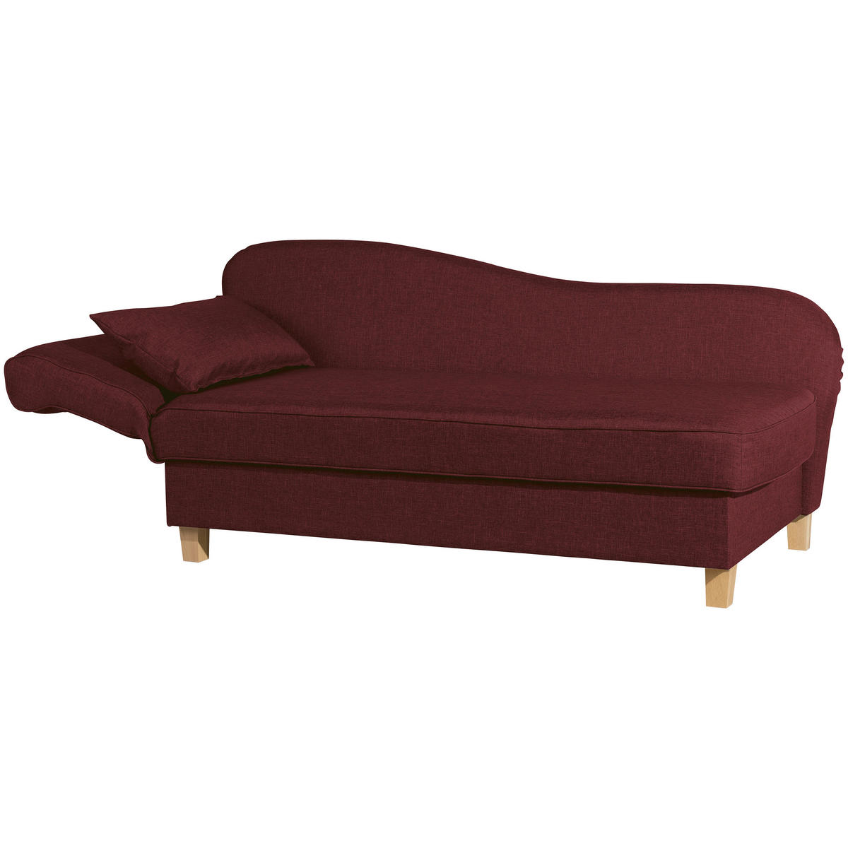 RÉCAMIERE in Flachgewebe Rot  - Buchefarben/Rot, Design, Holz/Textil (190/82/88cm) - Max Winzer