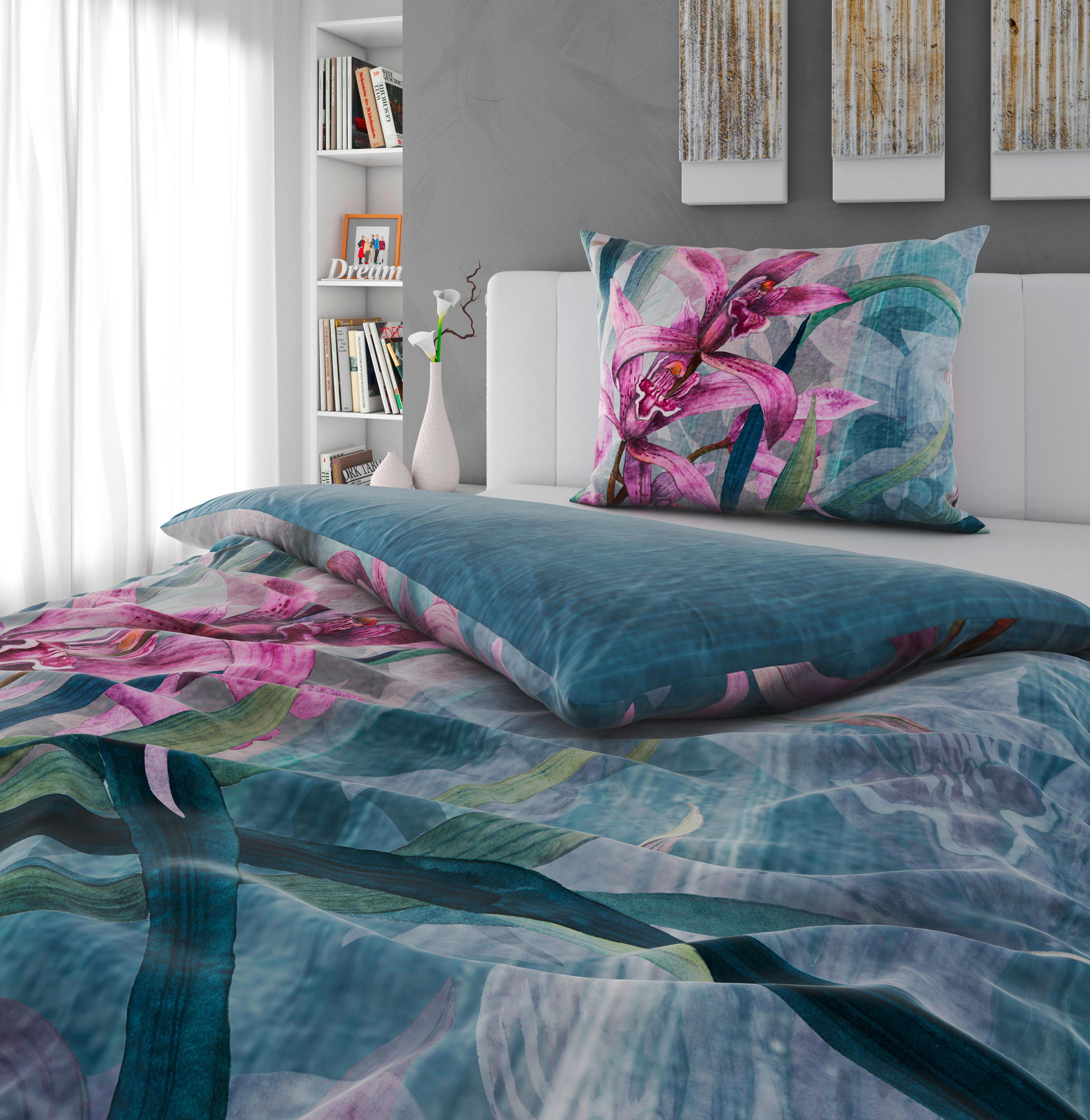OBOJSTRANNÁ POSTEĽNÁ BIELIZEŇ, satén, viacfarebná, 140/200 cm - viacfarebná, Konventionell, textil (140/200cm) - Esposa