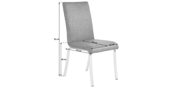 STUHL in Metall, Textil Dunkelrot, Edelstahlfarben - Edelstahlfarben/Beige, Design, Textil/Metall (44/95/53cm) - Dieter Knoll