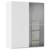 SCHWEBETÜRENSCHRANK 162/223/68 cm,  in Weiß, 2 Tür(en)  - Weiß, KONVENTIONELL, Glas/Holzwerkstoff (162/223/68cm) - Novel