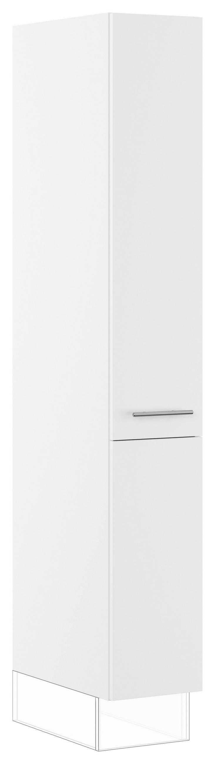 APOTHEKERSCHRANK 30/206,2/57,6 cm  in Weiß  - Edelstahlfarben/Weiß, Basics, Holzwerkstoff/Metall (30/206,2/57,6cm) - Impuls