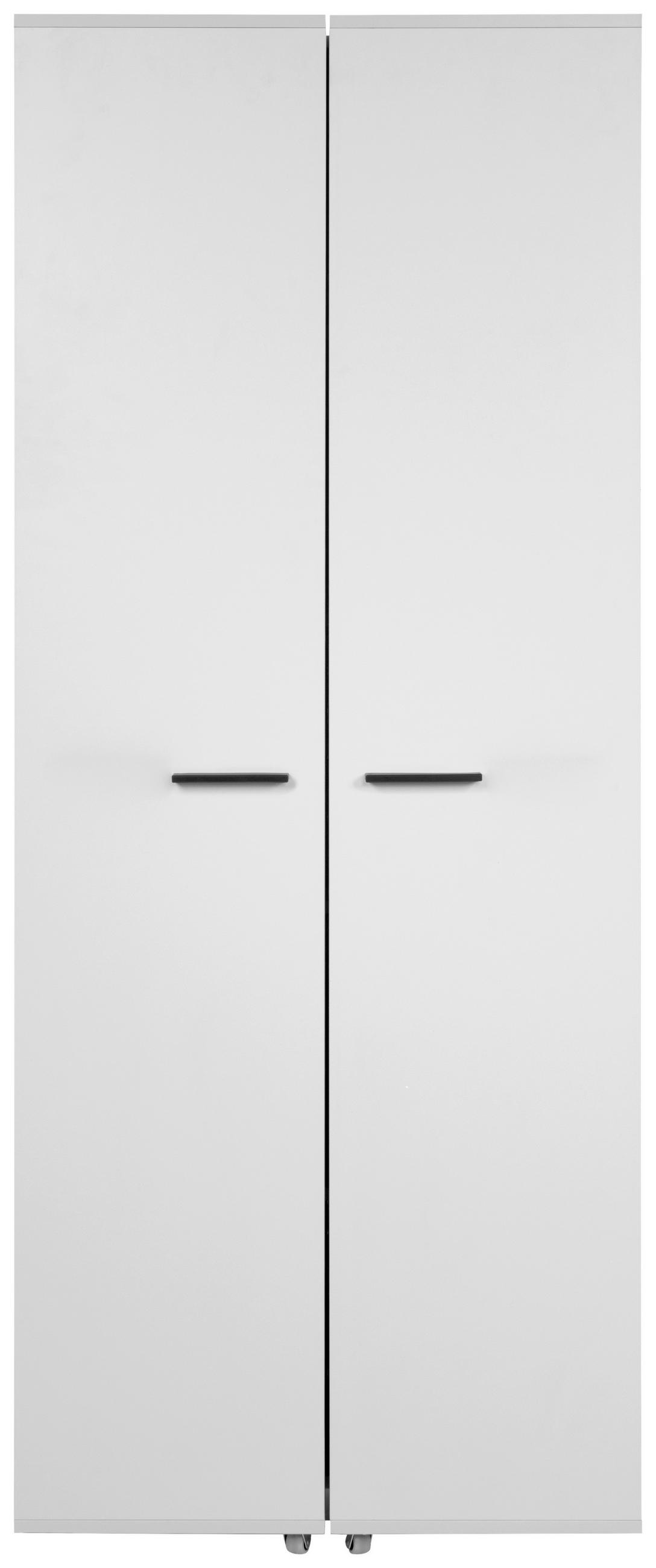 SCHUHSCHRANK - Schwarz/Weiß, MODERN, Holzwerkstoff/Kunststoff (74/181,5/34cm) - Xora