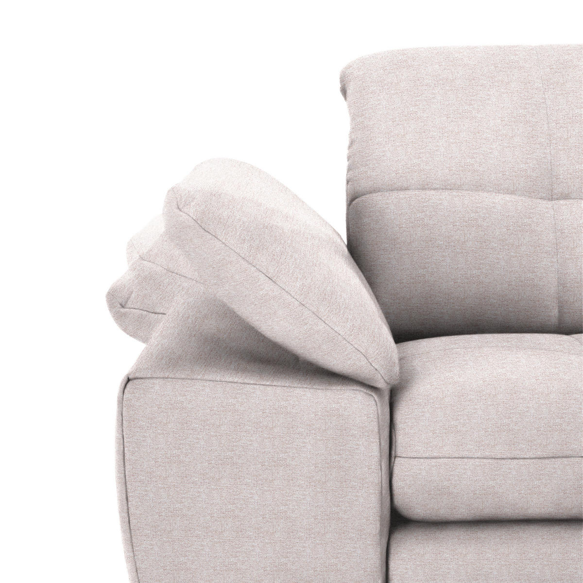 ECKSOFA in Webstoff Hellrosa  - Hellrosa/Schwarz, Design, Textil/Metall (265/180cm) - Carryhome