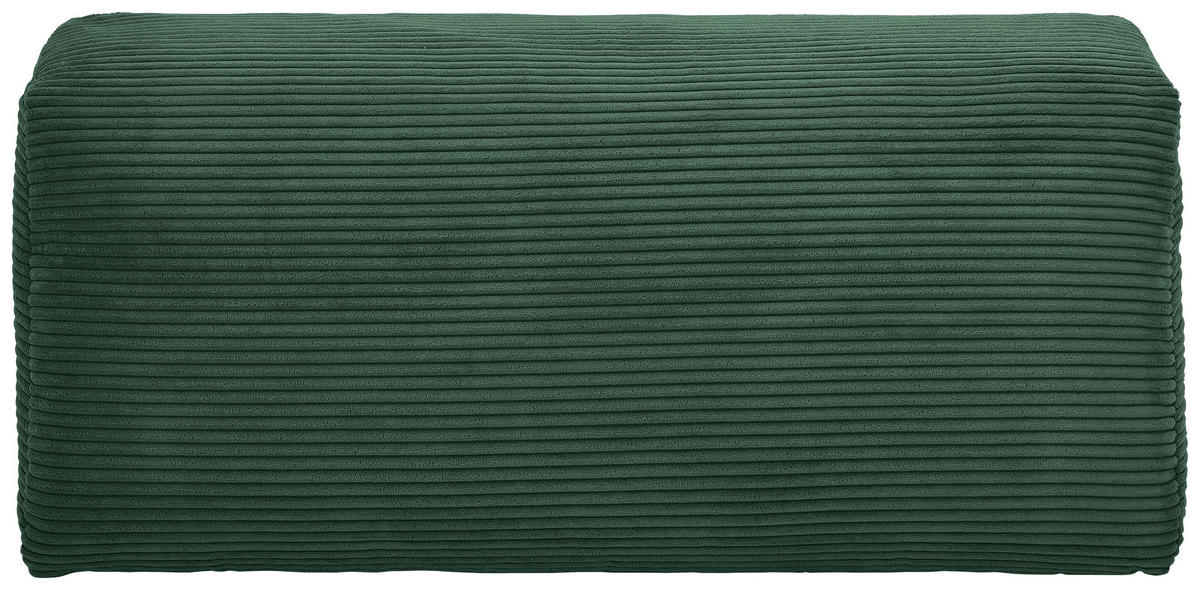 SCHLAFSOFA in Cord Grün  - Buchefarben/Schwarz, Konventionell, Holz/Kunststoff (255/86/123cm) - Livetastic
