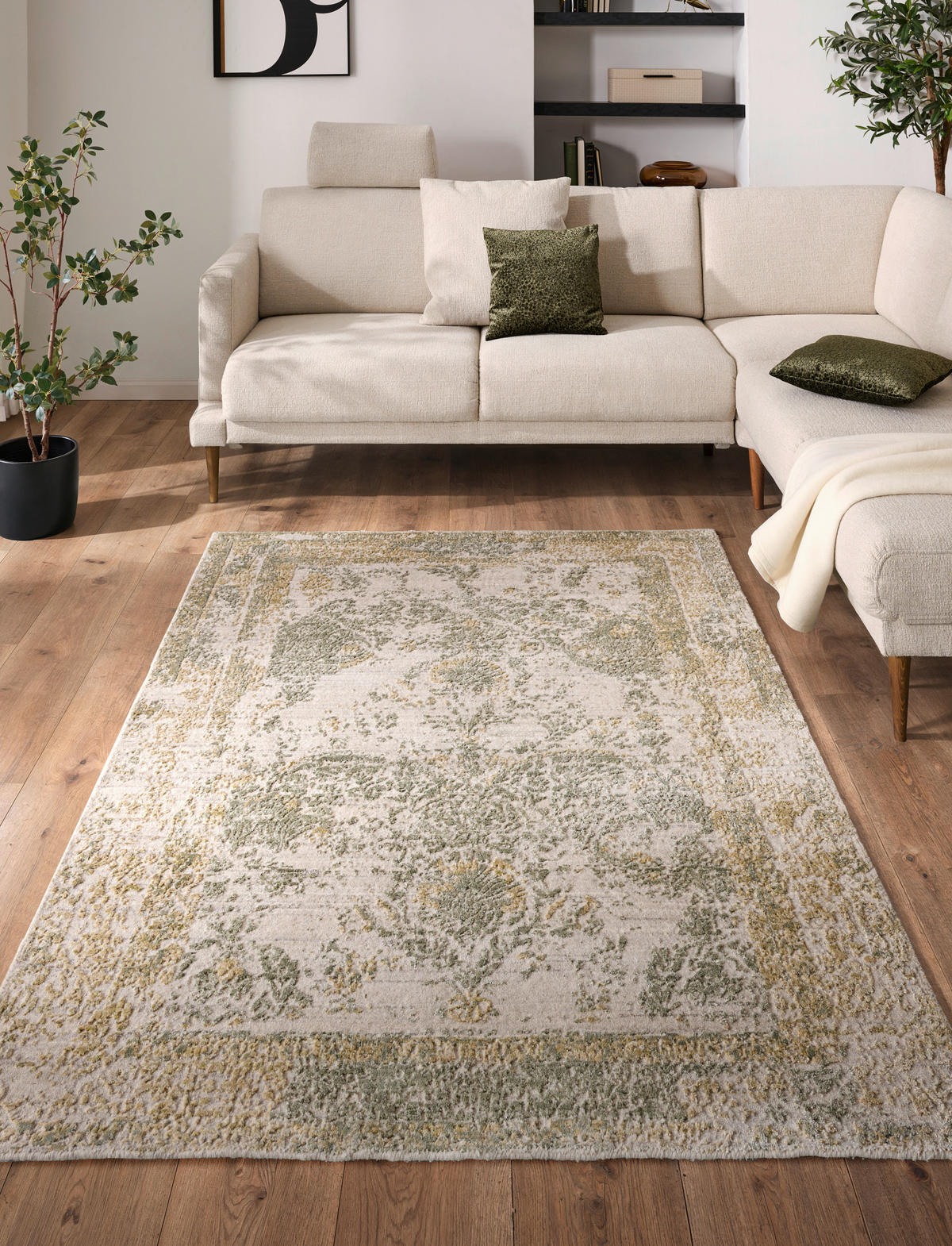 ORIENTTEPPICH 250/300 cm Mantra Grün, Beige  - Beige/Grün, Design, Textil (250/300cm) - Cazaris