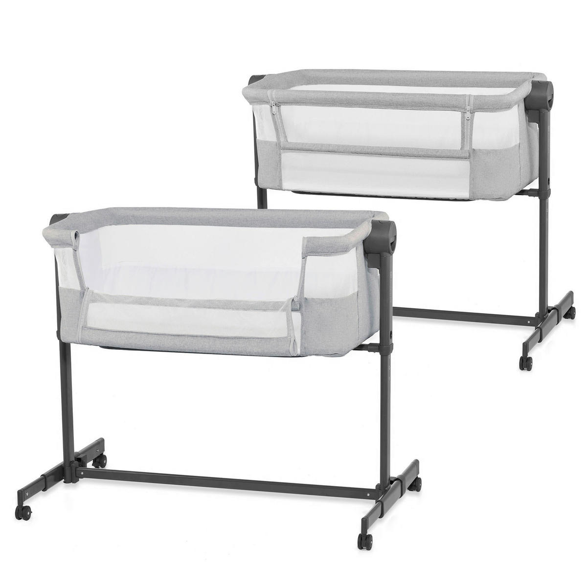 BEISTELLBETT Neste Up 2   - Hellgrau, Basics (98/68-79/51-60.5cm) - kinderkraft