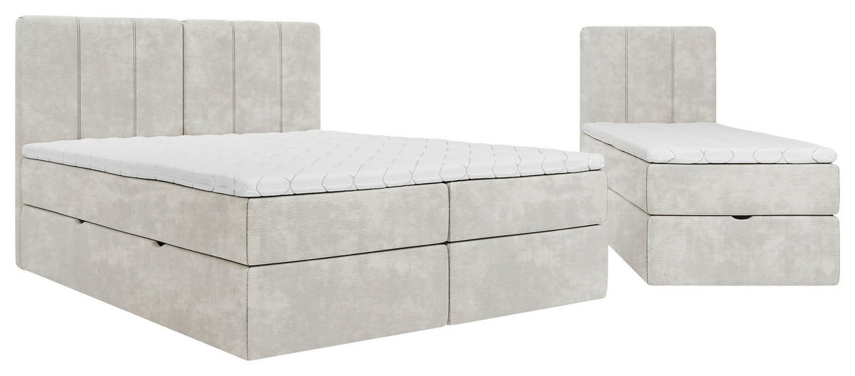 FAMILIENBETT - Beige/Schwarz, Design, Holzwerkstoff/Kunststoff (270/200cm) - Esposa