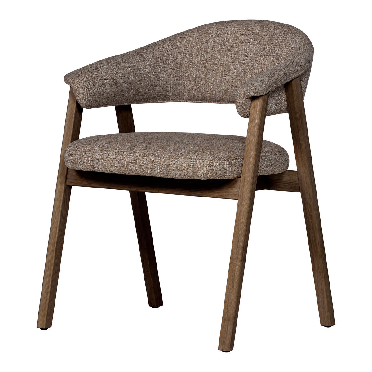 ARMLEHNSTUHL-SET 2 Stück  in Webstoff  - Braun, MODERN, Holz/Textil (60/77/60cm) - Livetastic