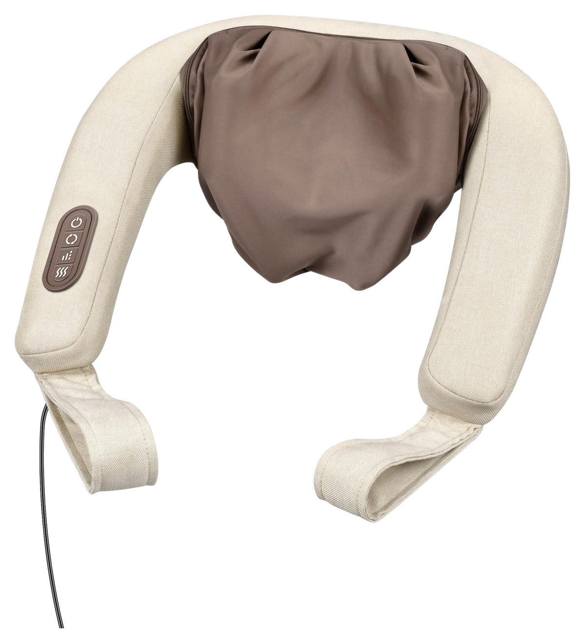 NACKENMASSAGEGERÄT - Creme/Braun, Design, Textil (55/39/19cm) - Beurer